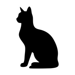 Side view cat vector silhouette