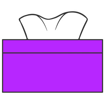 recommend clip art: purple tissue box cartoon illustration