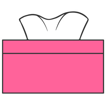 recommend clip art: pink tissue box cartoon illustration