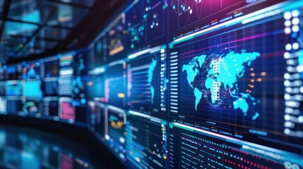 Fototapeta premium Global Data Monitoring Center