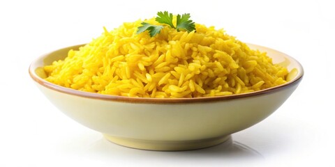 Side dish of Yellow Rice with clipping path , yellow rice, side dish, food, culinary, delicious, vegetarian