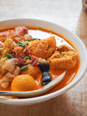 Lasalle rice noodles in restaurant