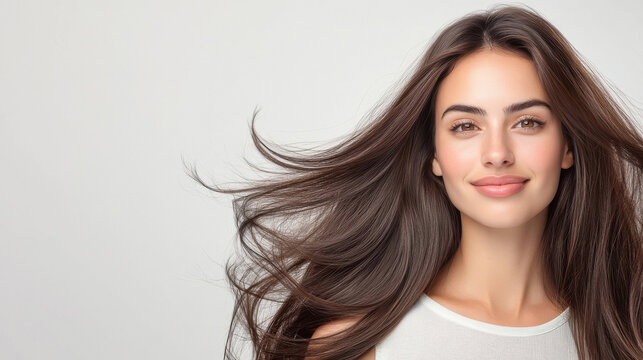 young indian woman with flying hair - Powered by Adobe