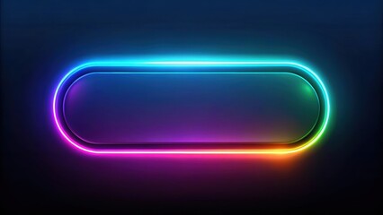 Abstract neon button with lower third element for creative digital designs, neon, abstract, lower third, tab, button, digital