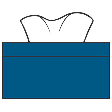 recommend clip art: navy blue tissue box cartoon illustration