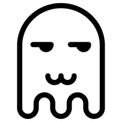 Ghost emoji icon. Simple emoticon vector illustration sign symbol Halloween.
