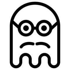 Ghost emoji icon. Simple emoticon vector illustration sign symbol Halloween.