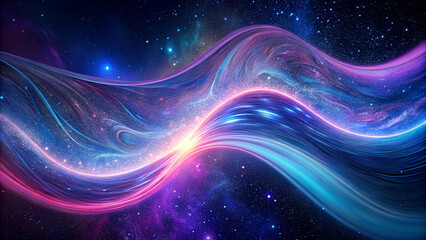 Obraz premium Flowing stream of colorful cosmic energy representing love in an abstract background 