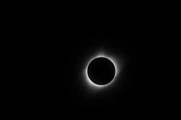 Fototapeta premium Telephoto shot of the Eclipsed sun during the great North American Eclispe of 2017.