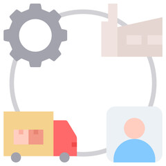 Supply Chain Management Icon