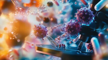 Microscopic Virus Visualization