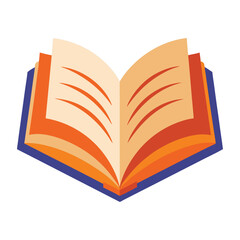 Open Book Vector Illustration.