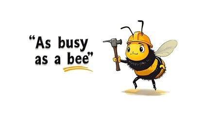 Fototapeta premium Busy as a bee representing hard work and determination