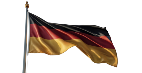 Germany flag weaving Isolated on a white transparent background PNG
