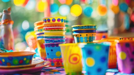 Fototapeta premium Colorful Party Cups