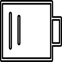 Single isolated icon with outline style icon on white background