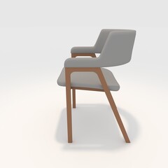 3d render armchair design element. Furniture Collection