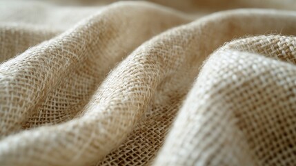 A woven fabric with visible threads and a soft texture in neutral tones