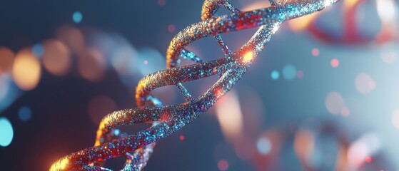 A vibrant, abstract representation of a chain with glowing links, set against a colorful, bokeh background, suggesting themes of connection and technology.
