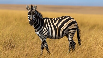Naklejka premium Zebra in the Savanna