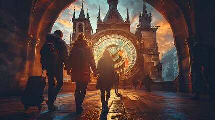 Time travel tourism agency, paradox management team: A time travel tourism agency manages excursions to the past and future, with a dedicated team ensuring that paradoxes are avoided, and history 