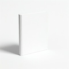 Clean and minimalist white book cover mockup with white gray background 