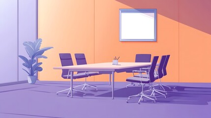 Modern meeting room with copyspace. 