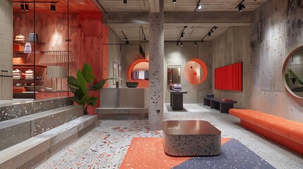 Pop-up retail store in urban setting, unique brand experience: A trendy pop-up retail store in an urban setting offers customers a unique and immersive brand experience, combining innovation 