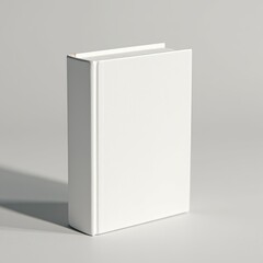 Naklejka premium Clean and minimalist white book cover mockup with white gray background 