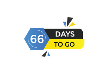 66 days to go, icon, stile, timer, countdown, clock, time,  background, template, 66 days to go, countdown, sticker, left banner, business, sale, label button
