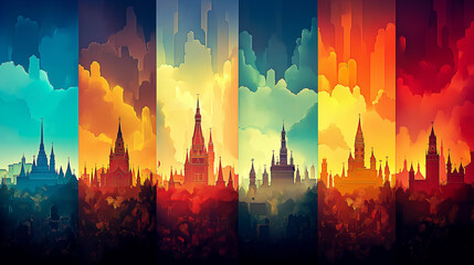 Diversity and pride wallpaper background illustration