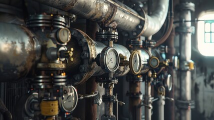 Industrial Machinery Closeup