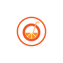 orange fruit logo  icon  vector  illustration