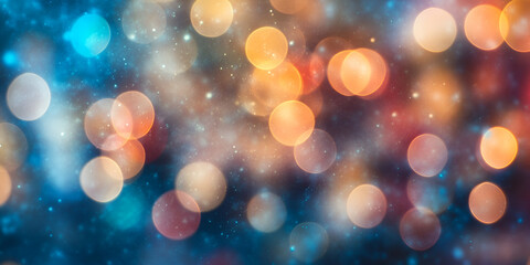 Fototapeta premium Colorful Abstract Bokeh Background in Warm Tones
