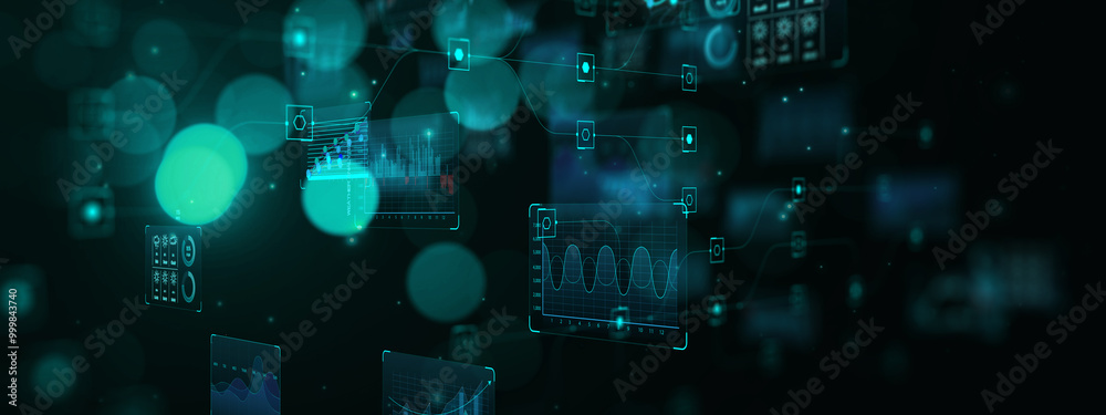Poster internet cyberspace internet data collection analytical computer ai artificial intelligence calculat