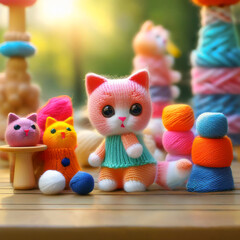 ネコ　手芸　C_WT1