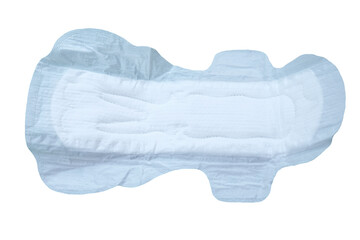 Sanitary pad isolated
on white background with clipping path.  Concept, female's hygienic product for period's day. Protect from menstruation blood to stain underwear clothes. Woman healthcare. 