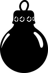 Stylized Black Christmas Ornament Vector Design