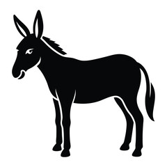 Donkey Silhouette Vector Illustration
