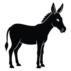 Donkey Silhouette Vector Illustration
