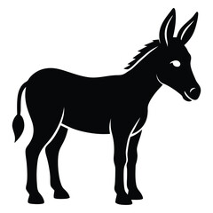 Donkey Silhouette Vector Illustration
