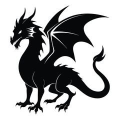 Dragon Silhouette vector Illustration
