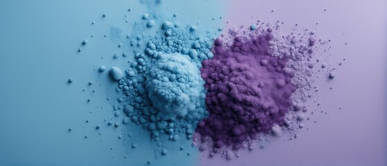 Fototapeta premium Abstract Blue and Purple Powder