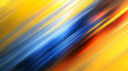 Abstract Diagonal Lines in Blue, Orange, and Yellow