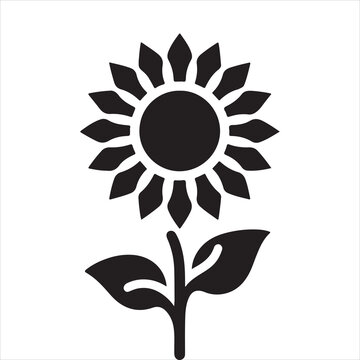 recommend clip art: sunflower black Silhouette vector