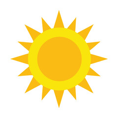 Sun Yellow Icon Vector Illustration.