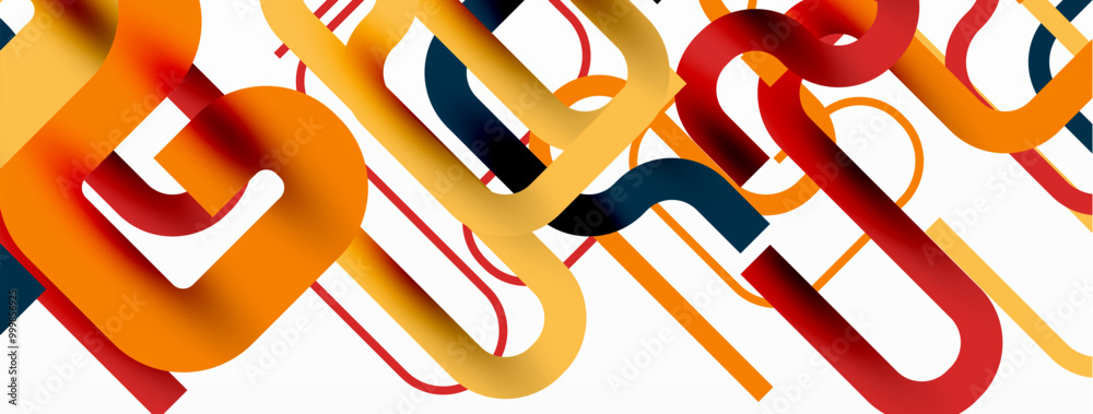 Poster wave lines minimal abstract background