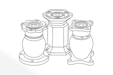 Door Magnetic Catch, Door Catcher Stopper Holder, Door Magnet Door Mounted Door Stopper LINE DRAWING