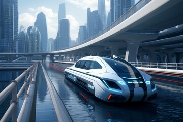 Exploring futuristic design  embracing simple lines, technological shapes, and vibrant colors