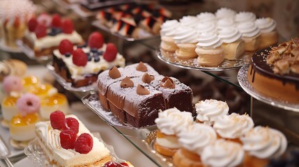 Sweet pastries and cakes